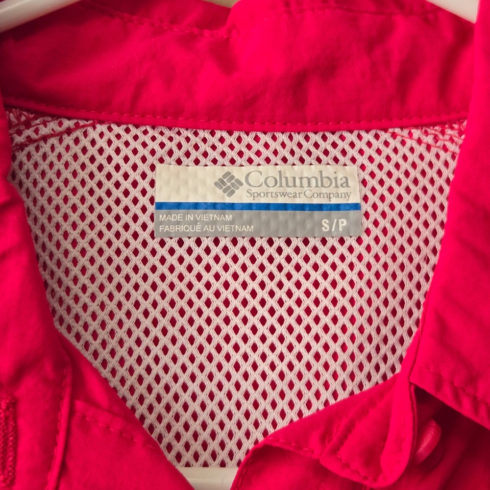 Columbia PFG Bahama Fishing Shirt Pink Short Sleeve Button Up Womens Small - Picture 4 of 8